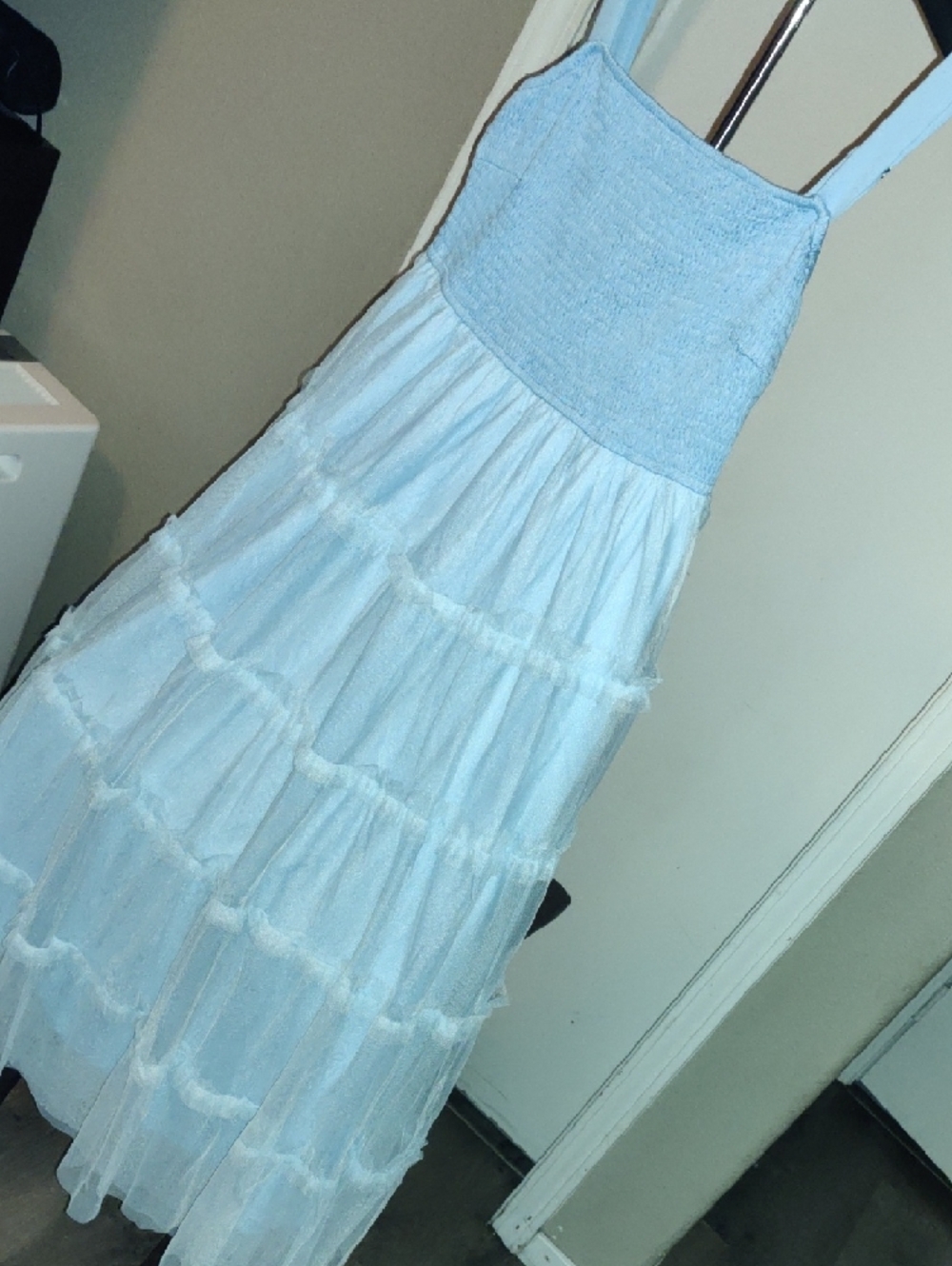 Light Blue Ruffled Maxi Dress - Brand - Picture 3 of 5